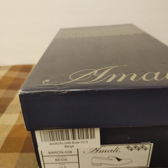 MEN'S AMALI EMBOSSED PAISLEY PRINT SLIP ON LOAFER WITH GOLD TASSELS. SIZE 10D - Picture 7 of 8